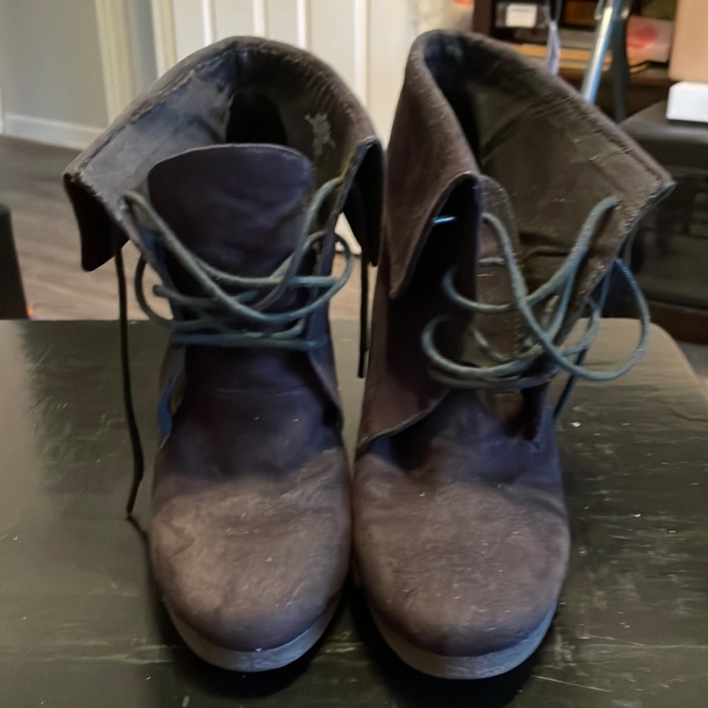 Black wedge boots by Mossimo Supply Co.